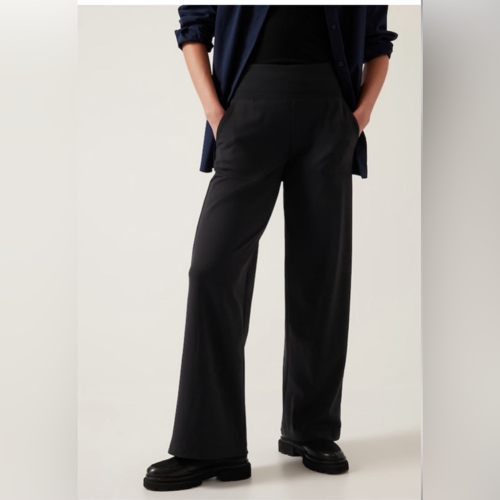 NWT Athleta 2X Venice Wide Leg Black